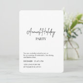 Elegant Minimalist Annual Holiday Party Kaart (Staand voorkant)