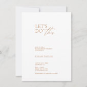 Elegant minimalist Bachelorette Weekend Uitnodigin Kaart (Voorkant)