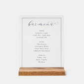 Elegant Minimalist Bar Menu Acryl Bord (Voorkant)