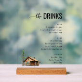 Elegant Minimalist Beverage Menu Acryl Bord (Neutraal)