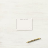 Elegant Minimalist Black and Ivory Two Border Post-it® Notes (Op bureau)