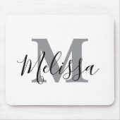 Elegant Minimalist Black and White Chic Custom Muismat (Voorkant)