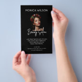 Elegant minimalist black beauty salon flyer (Hand)