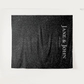 Elegant Minimalist Black Leopard Weddenschap Achte Wandkleed (Voorkant (horizontaal))