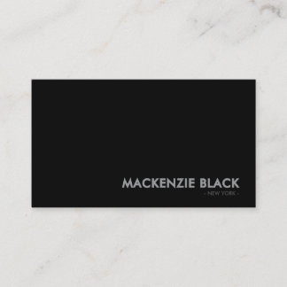 Elegant Minimalist Black Monochrome Visitekaartje