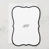 Elegant minimalist Black White Monogram Weddenscha Kaart (Achterkant)