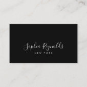 Elegant Minimalist Black & White Professional Visitekaartje (Voorkant)