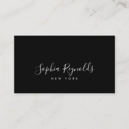 Elegant Minimalist Black & White Professional Visitekaartje