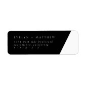 Elegant Minimalist Black White Typography Wedding Etiket (Voorkant)