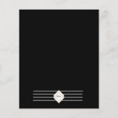 Elegant Minimalist Black & White Wedding Menu (Achterkant)