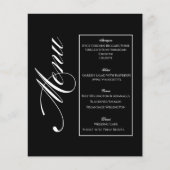 Elegant Minimalist Black & White Wedding Menu (Voorkant)