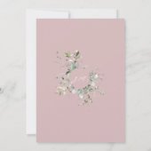 Elegant minimalist Blush Pink Wedding Uitnodiging (Achterkant)