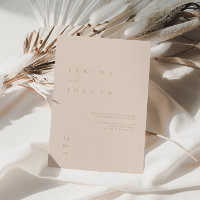 Elegant minimalist Blush Pink Wedding Uitnodiging