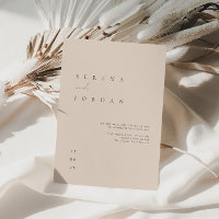 Elegant minimalist Blush Pink Wedding Uitnodiging