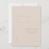 Elegant minimalist Blush Pink Wedding Uitnodiging (Voorkant)