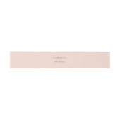 Elegant minimalist Blush Pink Wedding Uitnodiging Uitnodigingen Wikkel (Vlak)