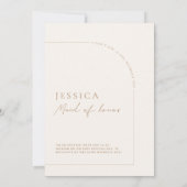 Elegant minimalist Boho Maid of Honor Info Kaart (Achterkant)