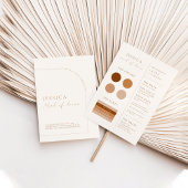 Elegant minimalist Boho Maid of Honor Info Kaart