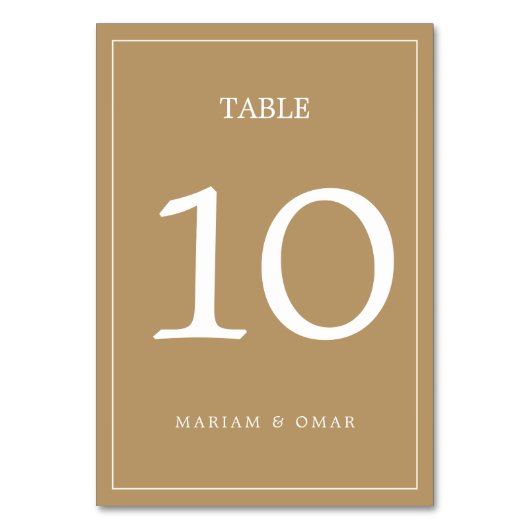 Elegant Minimalist Border Gold Wedding Kaart (Voorkant)