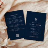 Elegant Minimalist Botanical All-In-One Wedding Kaart