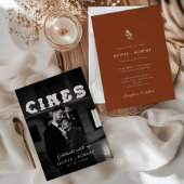 Elegant Minimalist Botanical Photo Wedding Kaart