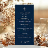 Elegant Minimalist Botanical Wedding Menu