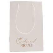 Elegant minimalist Bridesmaid Favors Medium Cadeauzakje (Voorkant)