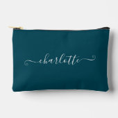 Elegant Minimalist Bridesmaid Name | Deep Teal Etui (Voorkant)