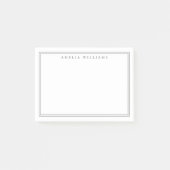 Elegant Minimalist Brown Two Border Post-it® Notes (Voorkant)