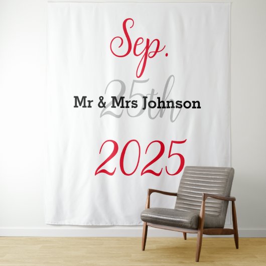 Elegant minimalist bruiloft achtergrond wandkleed (In situ)