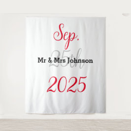 Elegant minimalist bruiloft achtergrond wandkleed