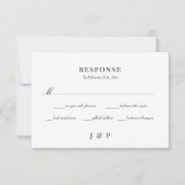 Elegant minimalist bruiloft RSVP-kaart RSVP Kaartje (Voorkant)