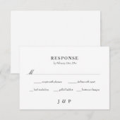 Elegant minimalist bruiloft RSVP-kaart RSVP Kaartje (Voorkant / Achterkant)