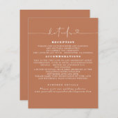 Elegant minimalist bruiloft - Versluitingskaart Informatiekaartje (Voorkant / Achterkant)