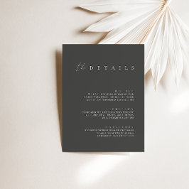 Elegant minimalist bruiloft - Versluitingskaart Kaart