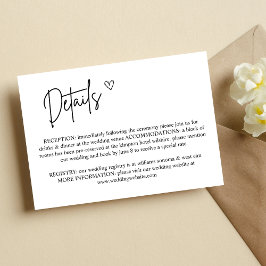 Elegant minimalist bruiloft - Versluitingskaart Kaart