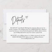 Elegant minimalist bruiloft - Versluitingskaart Kaart (Voorkant)