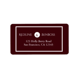 Elegant Minimalist Burgundy  Etiket