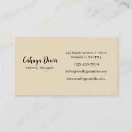Elegant Minimalist Business Card Visitekaartje