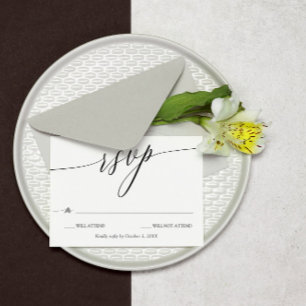 Elegant minimalist calligraphy Wedding RSVP