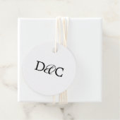 Elegant minimalist Calligraphy White Wedding Bedankjes Labels (In situ)