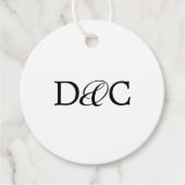 Elegant minimalist Calligraphy White Wedding Bedankjes Labels (Voorkant)