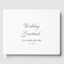 Elegant minimalist Calligraphy White Wedding