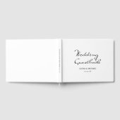 Elegant minimalist Calligraphy White Wedding Gastenboek (Volledig)