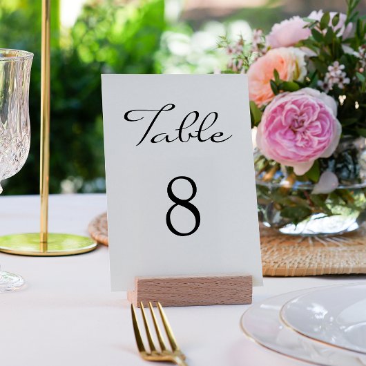 Elegant minimalist Calligraphy White Wedding Kaart