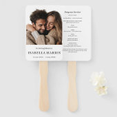 Elegant Minimalist Celebration of Life Fan Handwaaier (Voorkant en achterkant)