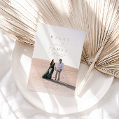 Elegant Minimalist Chic Script Photo Wedding Invdi Kaart