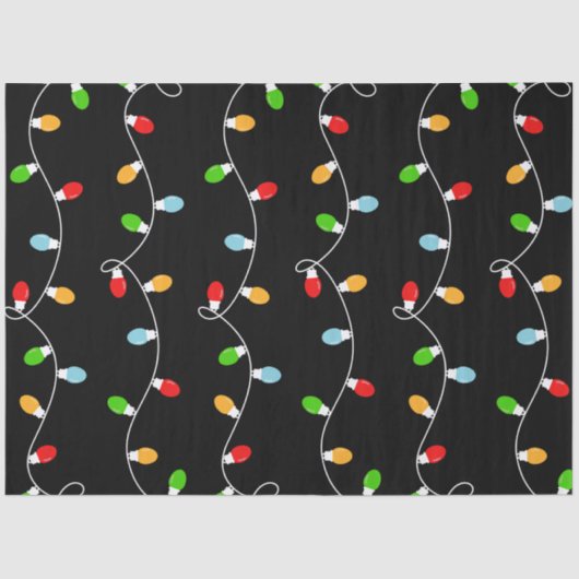 Elegant Minimalist Christmas Lights Tissuepapier (Voorkant)