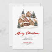Elegant Minimalist Christmas Scene Greeting Card Feestdagenkaart (Voorkant)