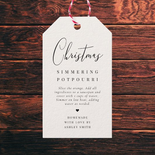 Elegant Minimalist Christmas Simmering Potpourri Cadeaulabel
